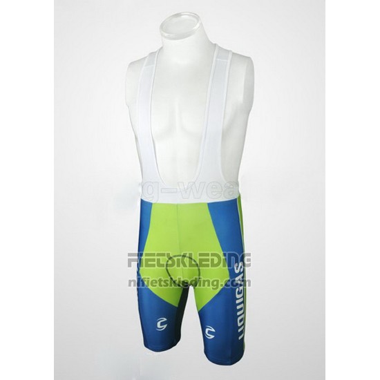 2010 Fietskleding Liquigas Doimo Blauw en Groen Korte Mouwen en Koersbroek